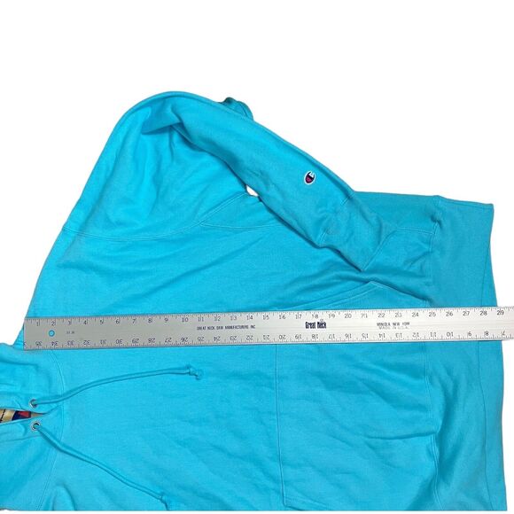 Champion Reverse Weave Hoodie Mens XL Blue Casual Everyday Bright Spring - Picture 2 of 8